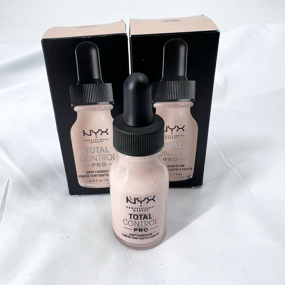 NYX Professional Total Control PRO Drop Foundation Light Ivory LOT OF 2 - Picture 1 of 5